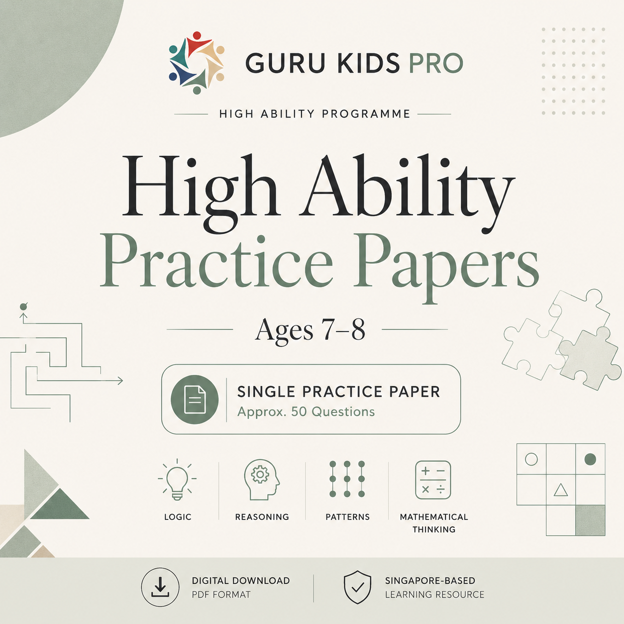HAP Thinking Assessment Paper | Foundation Single Pack Ages 7–8